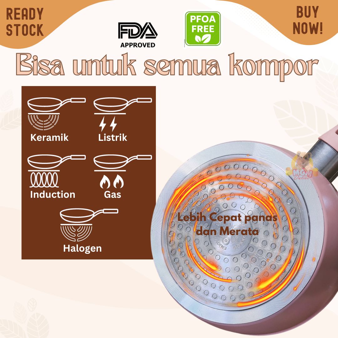 LOLO set 20CM Panci Susu Marble Kukusan TUTUP INDUCTION ready MPASI - Image 4