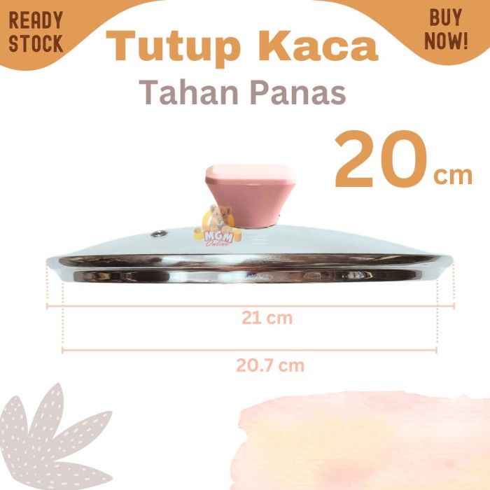 KUKU set 20cm Kukusan stainless plus tutup kaca anti panas utk panci 20 - Image 4