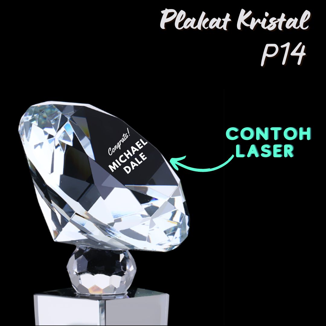 P14-M Plakat Diamond Kotak kristal Trophy Crystal kaca Piala kejuaraan - Image 2