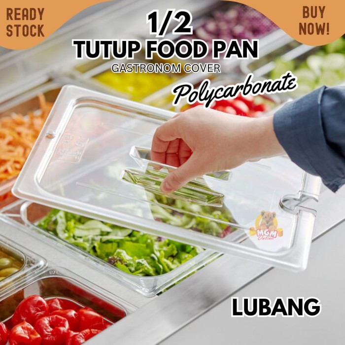 tutup Food pan polycarbonarte LUBANG 1/2 Gastronom penyaji makanan - Image 4
