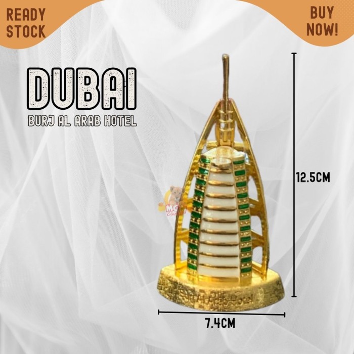 Souvenir Dubai Burj Al Arab Hotel Miniatur Meja EMAS PREMIUM Oleh-Oleh - Image 5