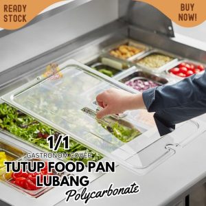 tutup Food pan polycarbonarte LUBANG 1/1 Gastronom penyaji makanan