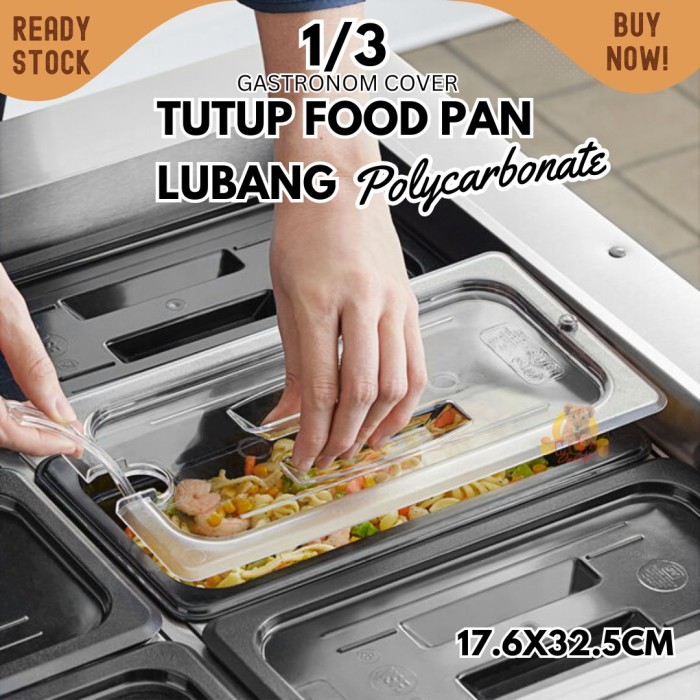 tutup Food pan polycarbonarte LUBANG 1/3 Gastronom penyaji makanan - Image 3