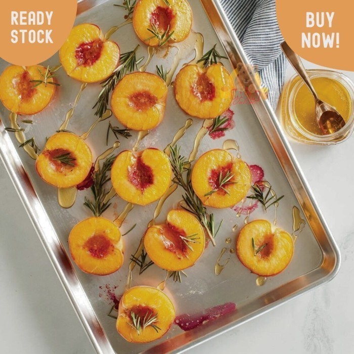 Baking tray Stainless 304 TEBAL nampan tinggi 2.5cm ukuran 44x31 - Image 4