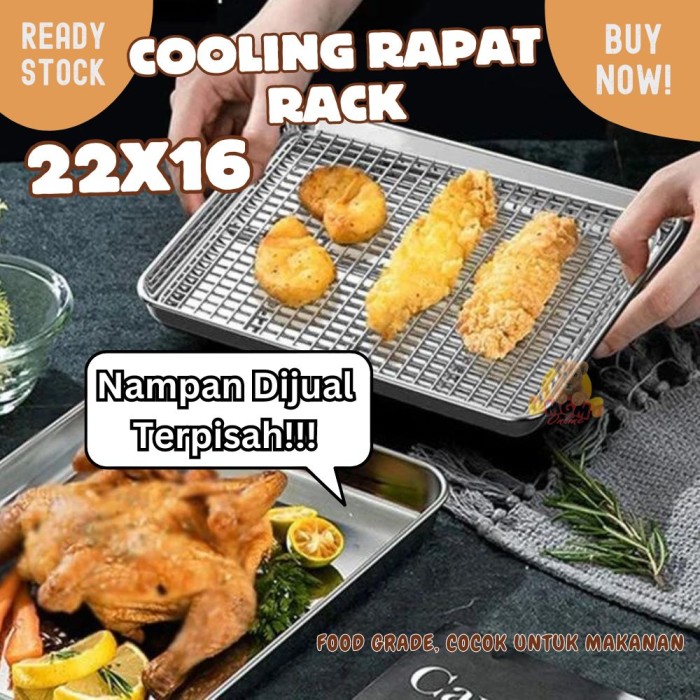 Cooling rack RAPAT 22x16 Stainless Wire Mesh Peniris BBQ grill tatakan
