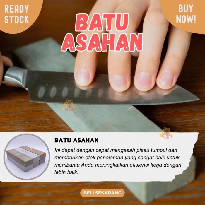 ASLI Batu asahan pengasah Pisau Batu Tahap Finishing 20x5x3 #7000 - Image 2