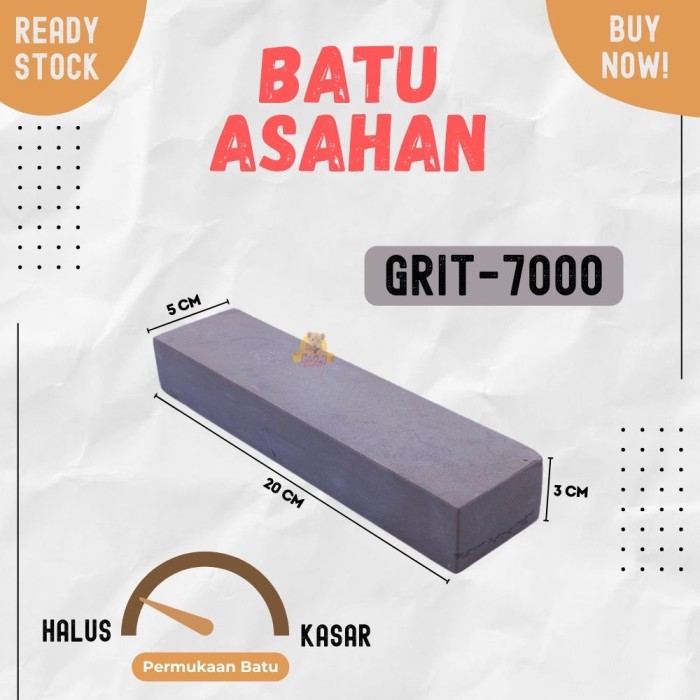 ASLI Batu asahan pengasah Pisau Batu Tahap Finishing 20x5x3 #7000
