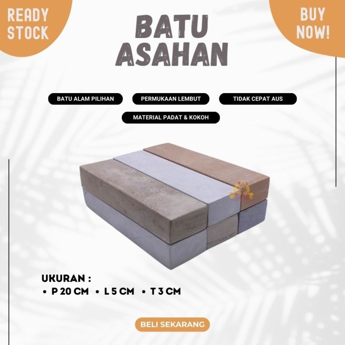 ASLI Batu asahan pengasah Pisau Batu Tahap Finishing 20x5x3 #7000 - Image 7