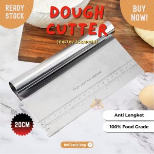 DOUGH CUTTER / PASTRY SCRAPPER Stainless Steel Pemotong Adonan 20CM