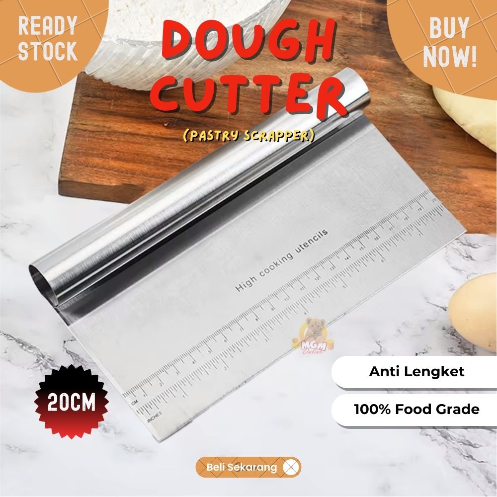 DOUGH CUTTER / PASTRY SCRAPPER Stainless Steel Pemotong Adonan 20CM