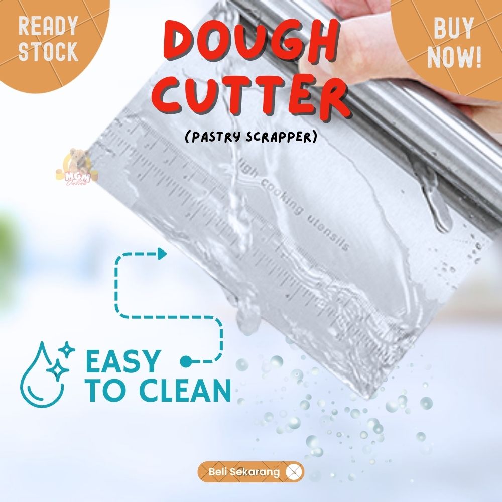 DOUGH CUTTER / PASTRY SCRAPPER Stainless Steel Pemotong Adonan 15CM - Image 3
