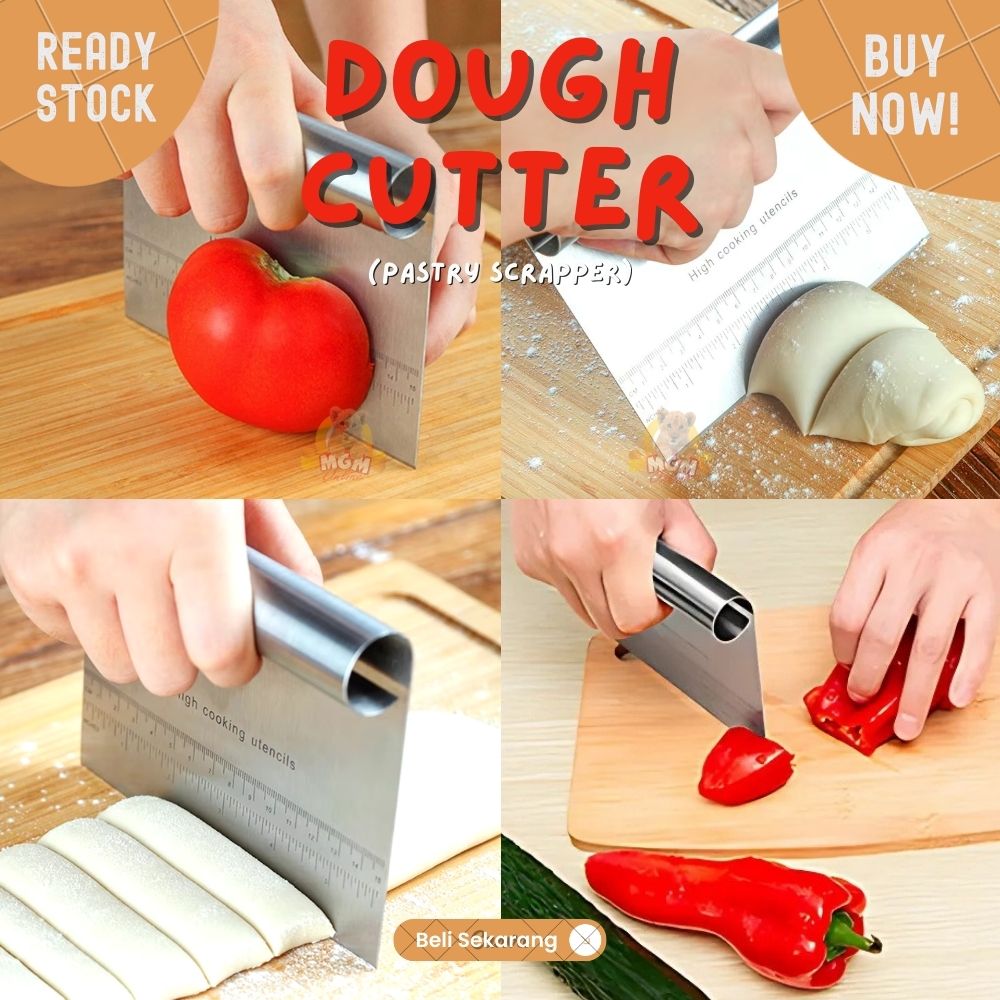 DOUGH CUTTER / PASTRY SCRAPPER Stainless Steel Pemotong Adonan 15CM - Image 4
