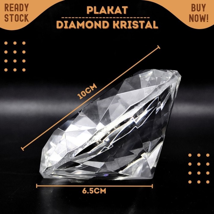 diamond kristal polos 10CM permata besar crystal