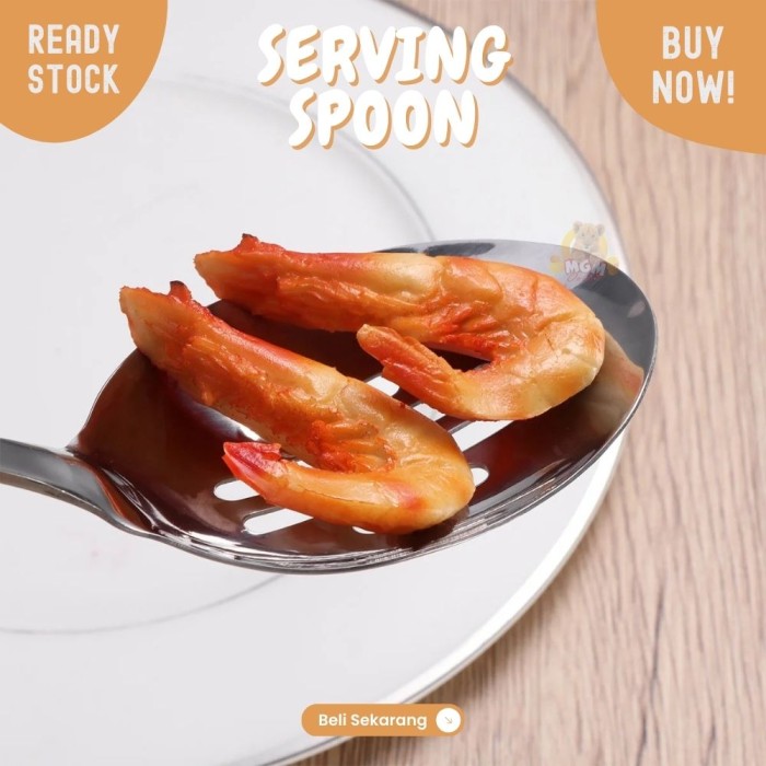 sendok panjang stainless PREMIUM untuk buffet catering dan restaurant - Image 2