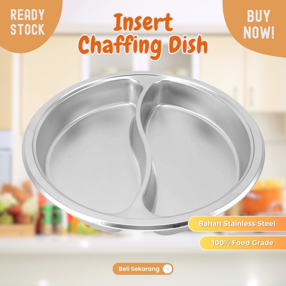 Food pan Bulat untuk dalaman prasmanan bulat 6.8L stainless FULL