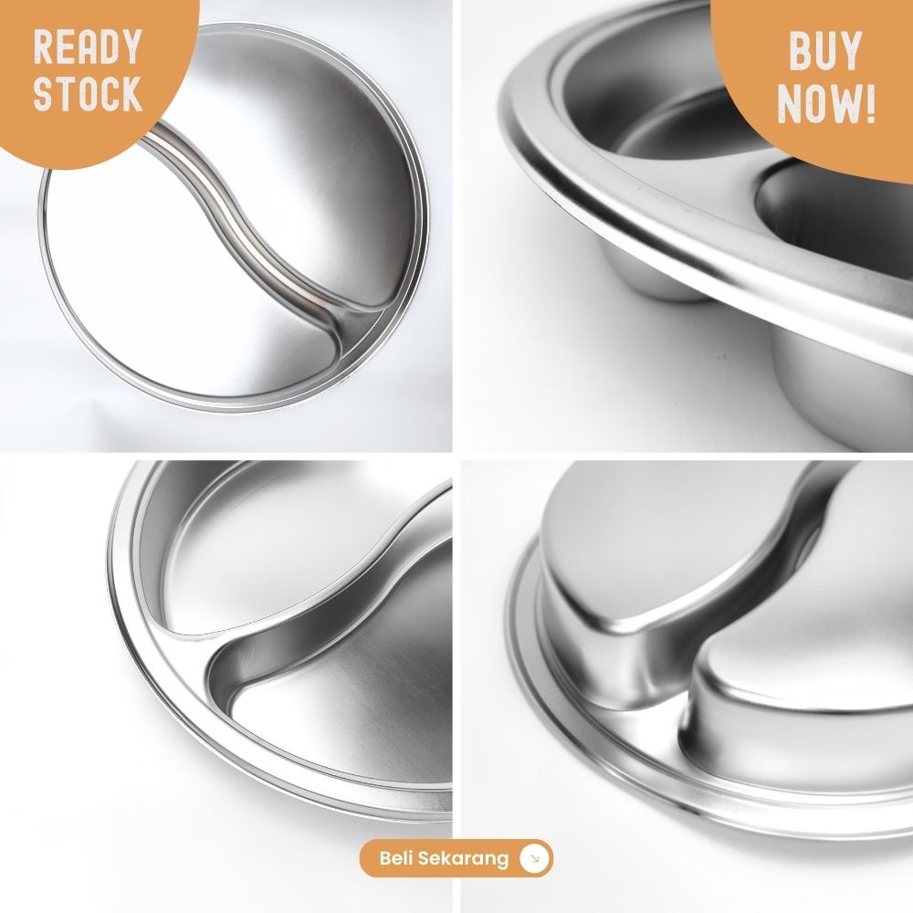 Food pan Bulat untuk dalaman prasmanan bulat 6.8L stainless FULL - Image 2