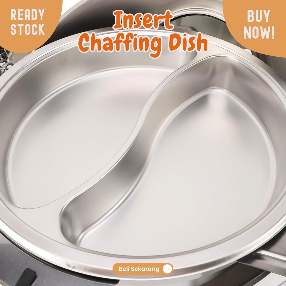 Food pan Bulat untuk dalaman prasmanan bulat 6.8L stainless FULL - Image 3