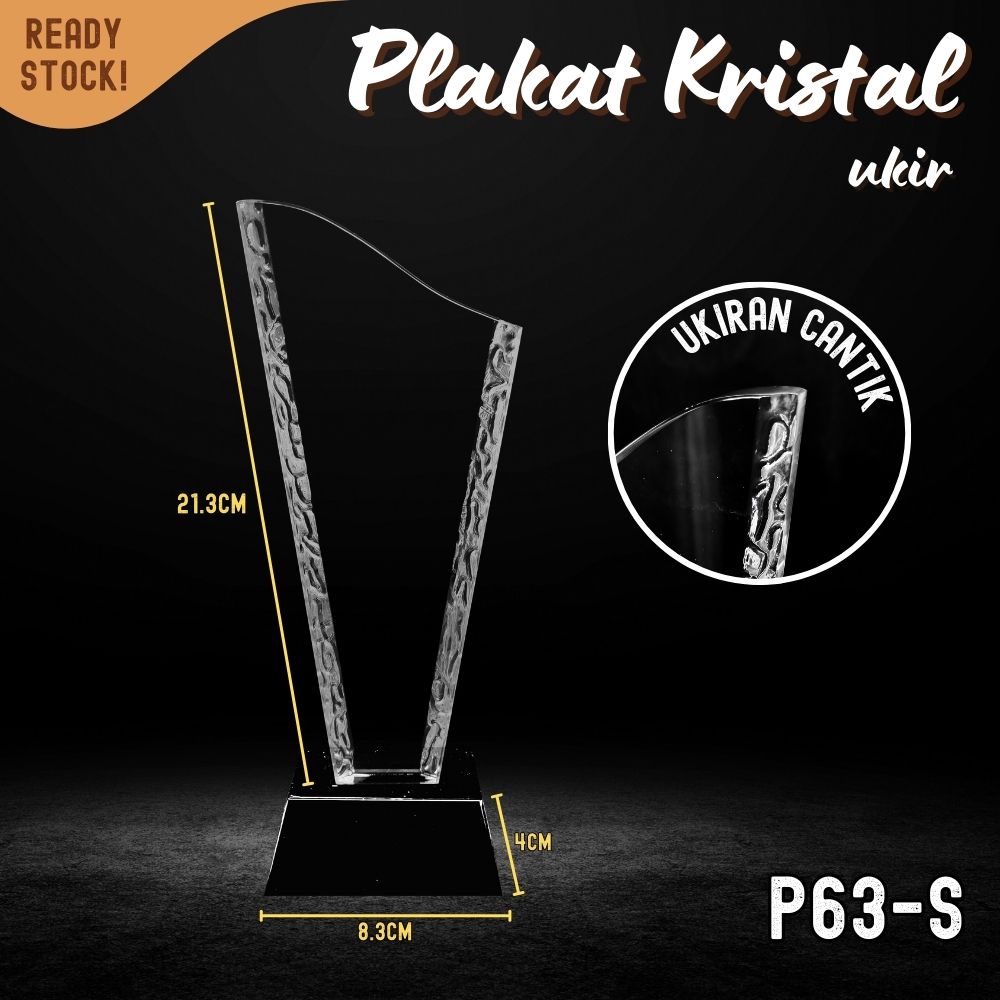 P63-L Plakat Ukir 29cm kristal Trophy Crystal kaca Piala kejuaraan - Image 5