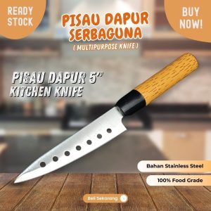 japanese style Pisau Dapur Serbaguna 5" Kitchen Knife tajam stainless
