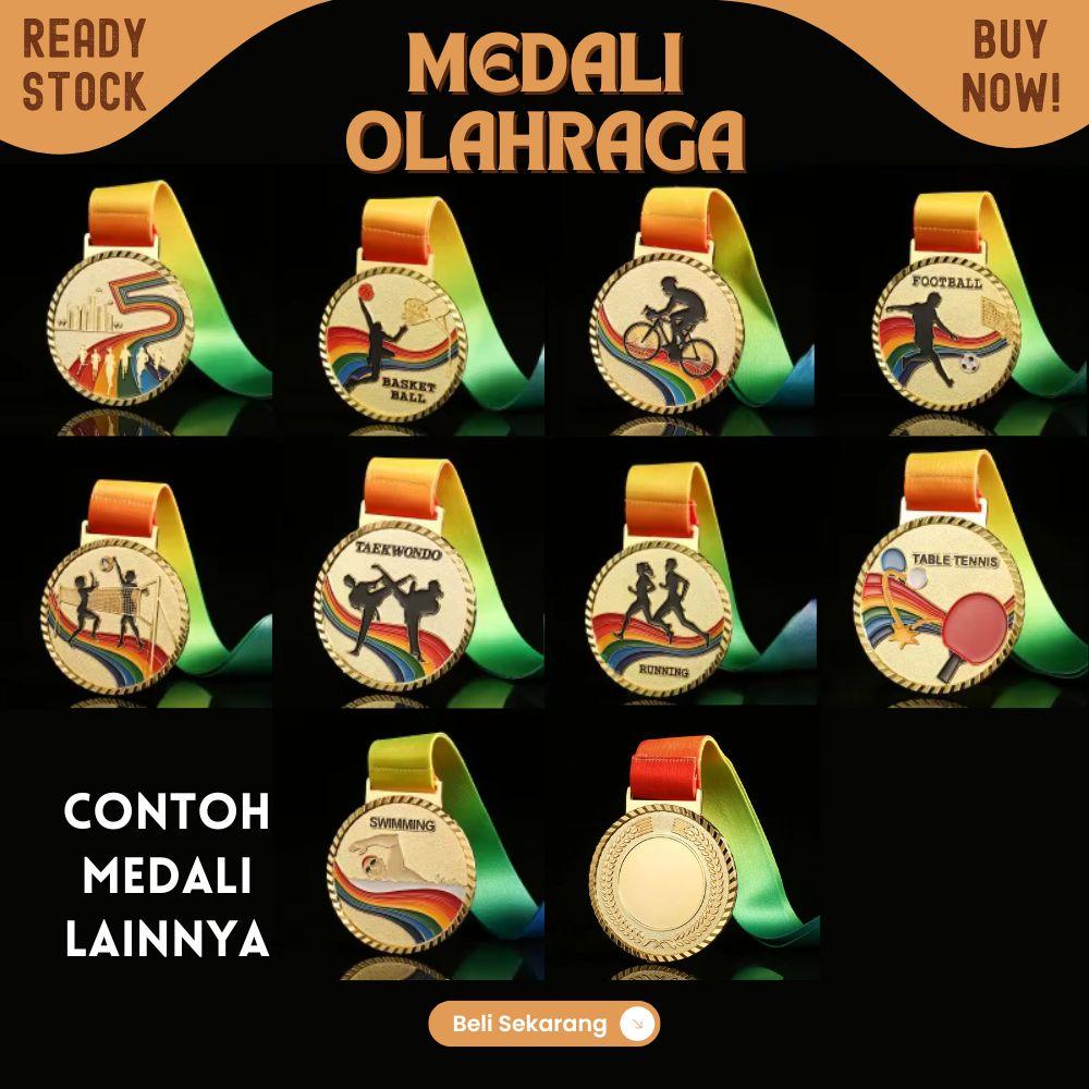 Medali TEBAL metal marathon lari Running CITY 7cm Free PITA Leher - Image 6