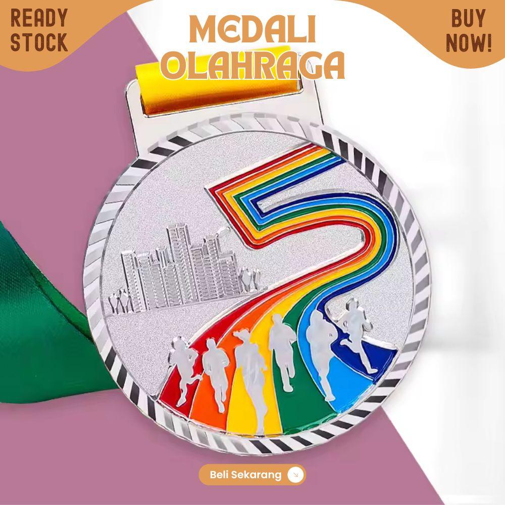 Medali TEBAL metal marathon lari Running CITY 7cm Free PITA Leher - Image 8