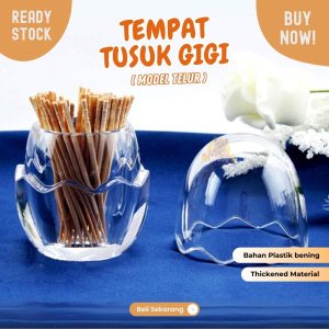 Tempat Tusuk Gigi akrylic tempat penyimpanan toothpick model Telur