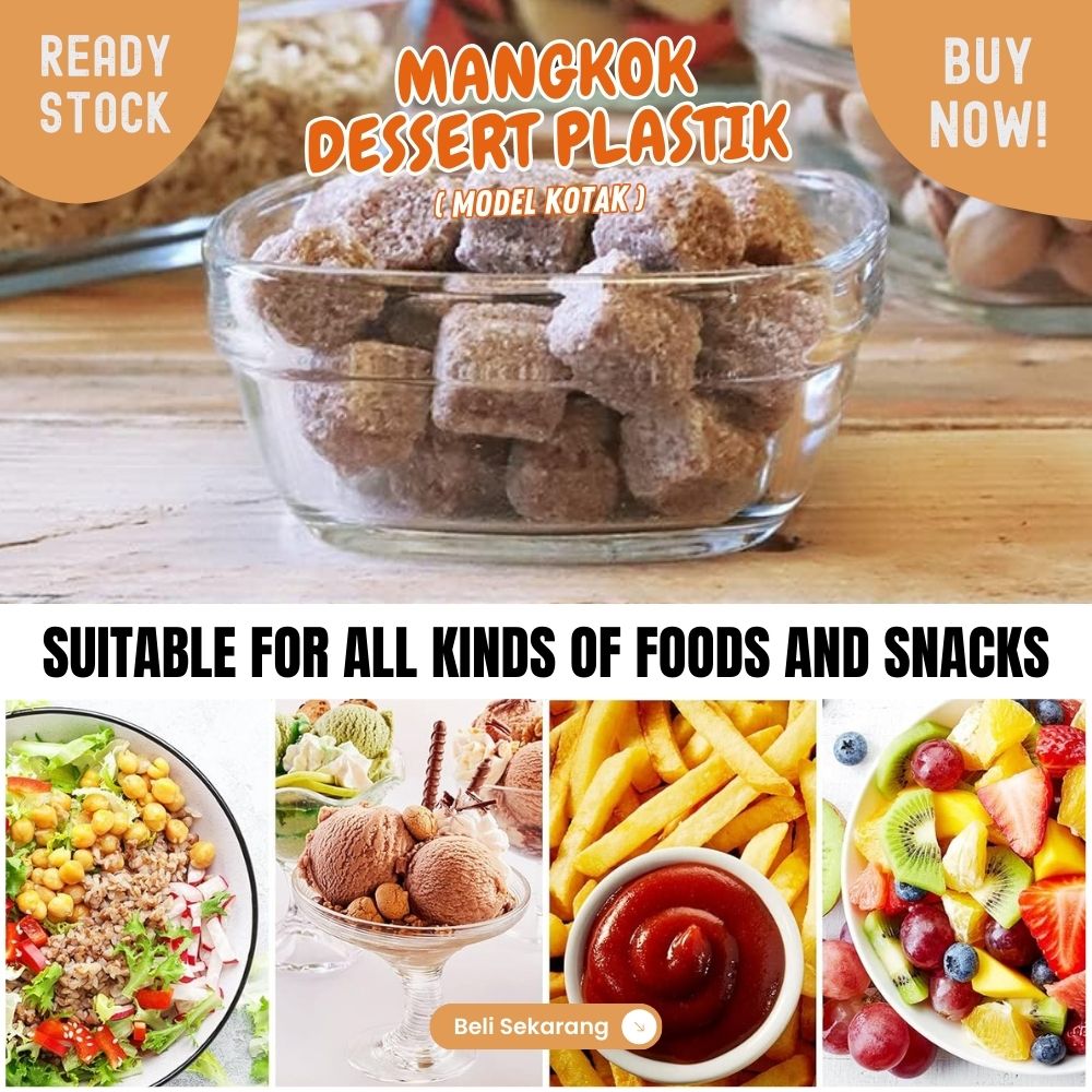 Mangkok kotak ramekin 10cm akrylic wadah serbaguna bumbu buah snack - Image 4