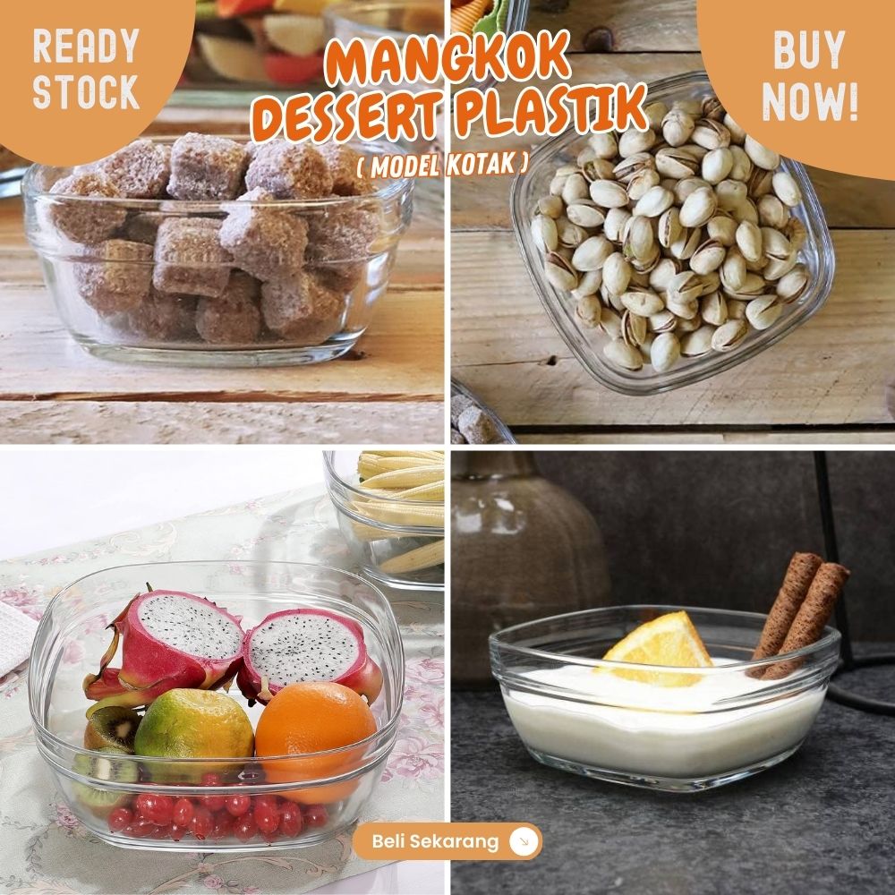 Mangkok kotak ramekin 12cm akrylic wadah serbaguna bumbu buah snack - Image 5