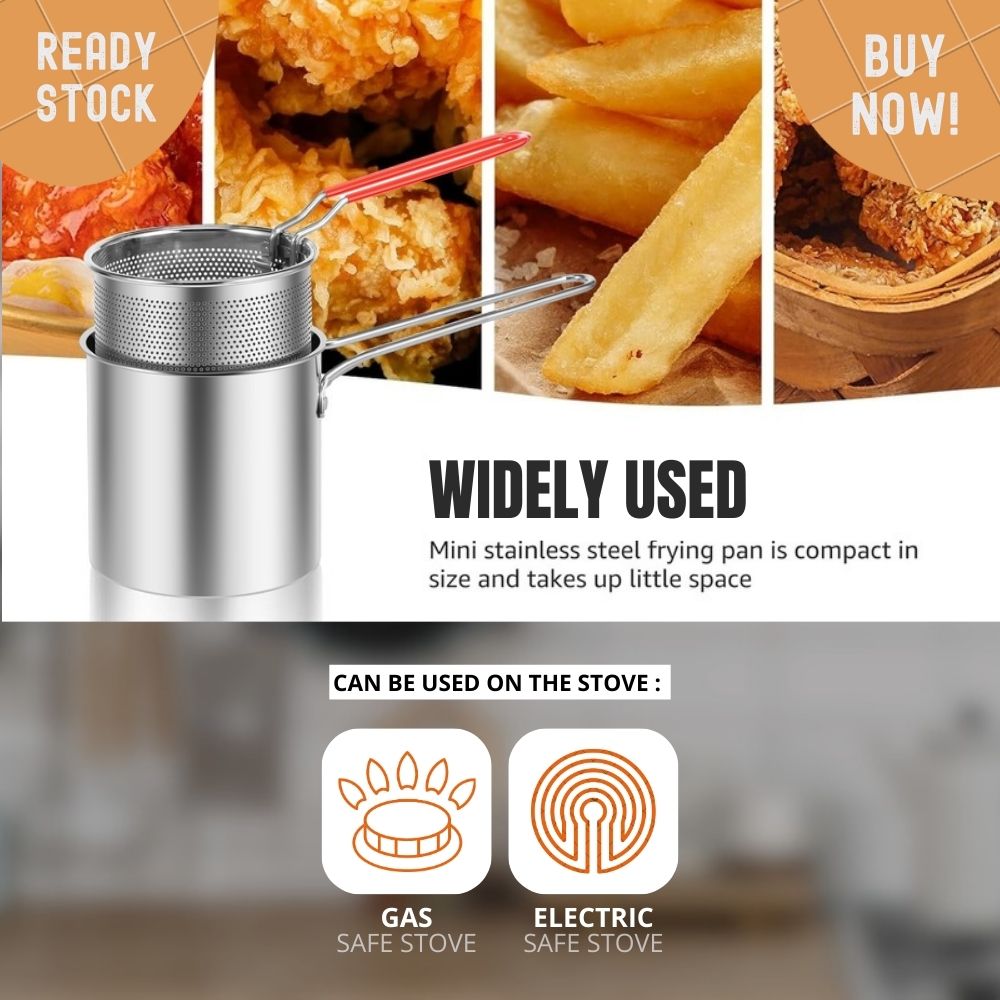 Panci DEDE deep fryer stainless Tebal multifungsi rebus goreng 1200ml - Image 6