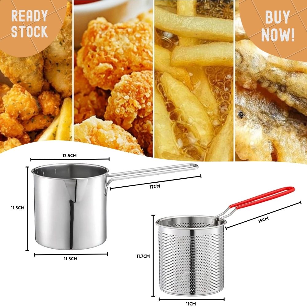 Panci DEDE deep fryer stainless Tebal multifungsi rebus goreng 1200ml - Image 7