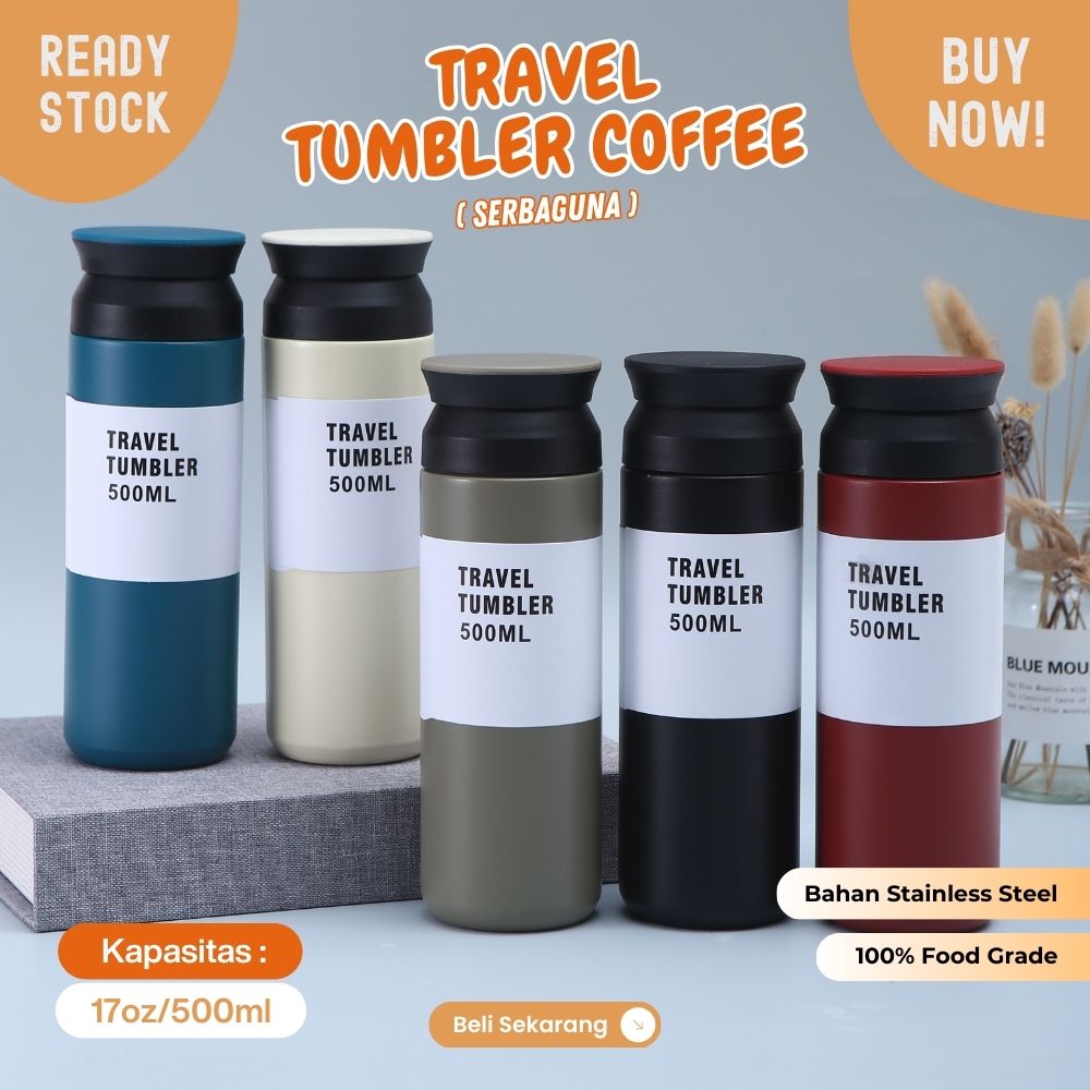 tumbler 17oz reguler 500ml tahan panas dan dingin Travel Bottle