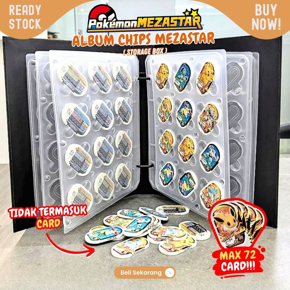 Album Pokémon Mezastar tempat chip pokemon 72pc