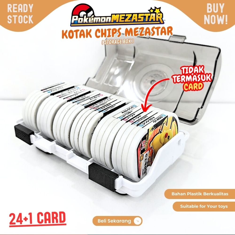 Kotak chip Pokémon Mezastar tempat chip pokemon 24pc