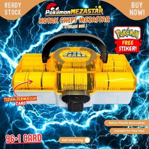 Kotak chip Pokémon Mezastar tempat chip pokemon 96pc