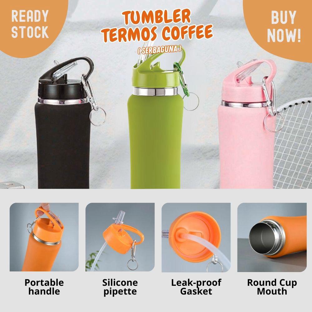 botol tumbler 27oz besar 800ml tahan panas dan dingin dengan sedotan - Image 2