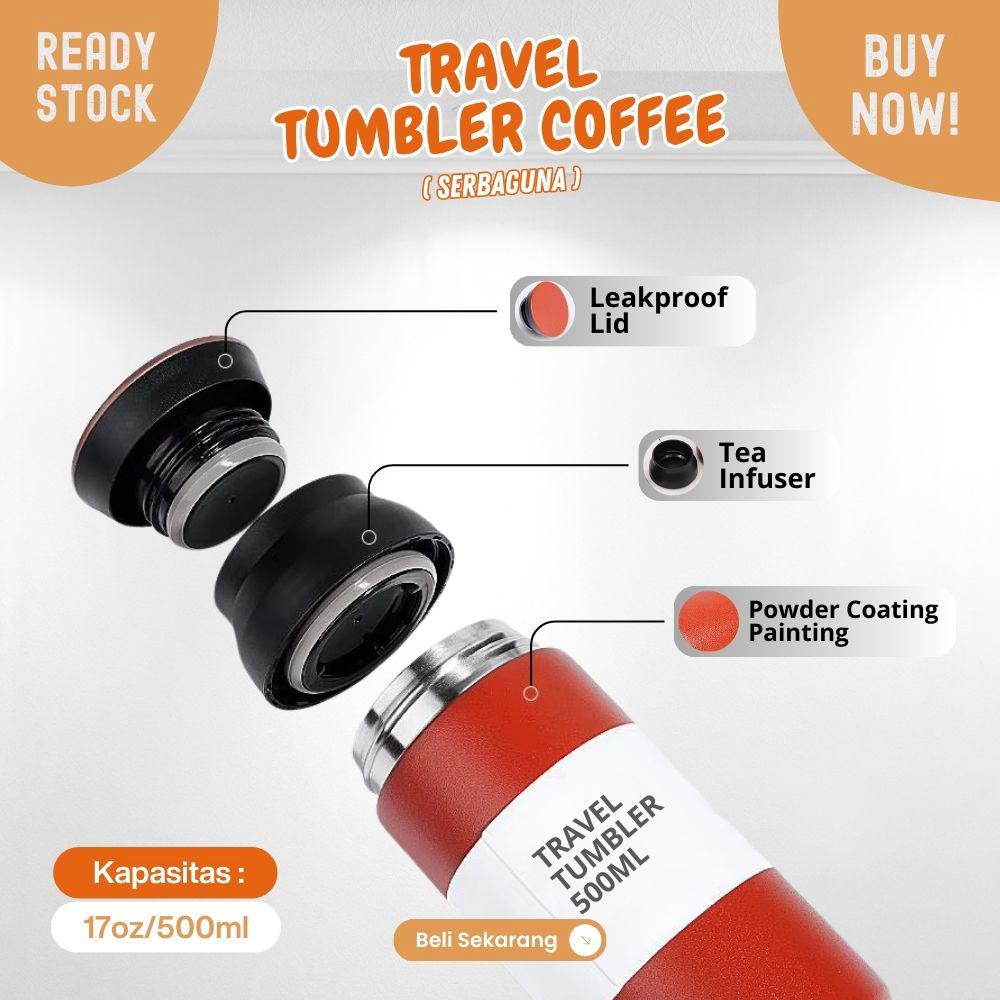 tumbler 17oz reguler 500ml tahan panas dan dingin Travel Bottle - Image 2