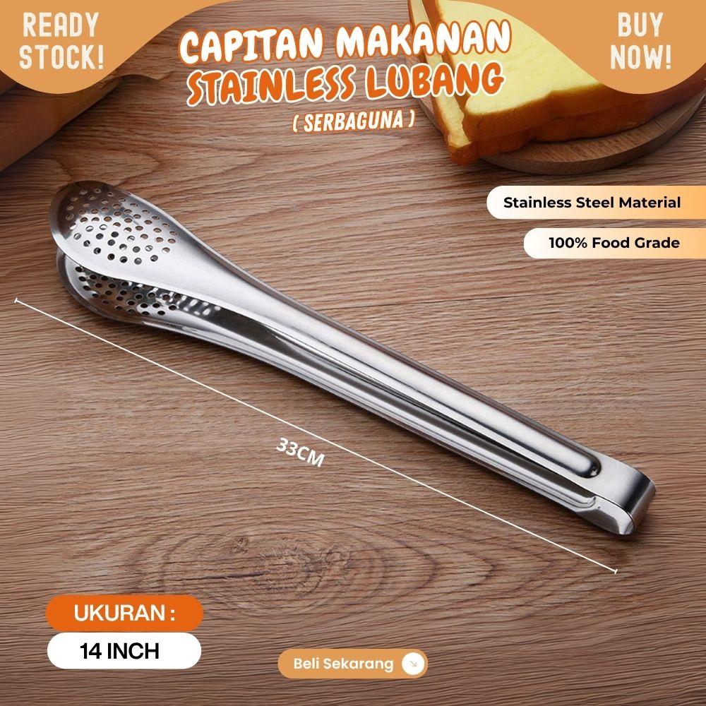 Capitan makanan Full stainless steel ASLI!!! ANTI KARAT!! 14inch 33CM