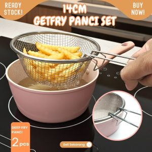 GETFRY 14cm panci deep Fry marbel anti lengket cocok utk goreng dan rebus 800ml