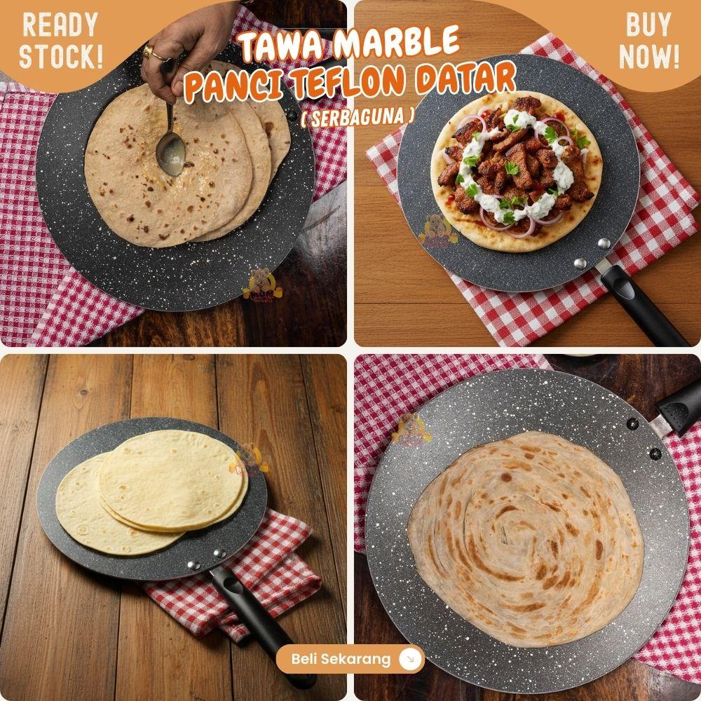 Marble series NON Stick Flat pan 30CM FRYPAN datar pengorengan frypan Rata