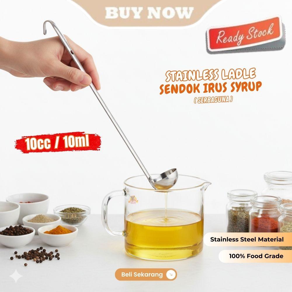 Irus Stainless ukur 10cc Centong Syrup Ladle Soup 10ML SAOS BUMBU SENDOK