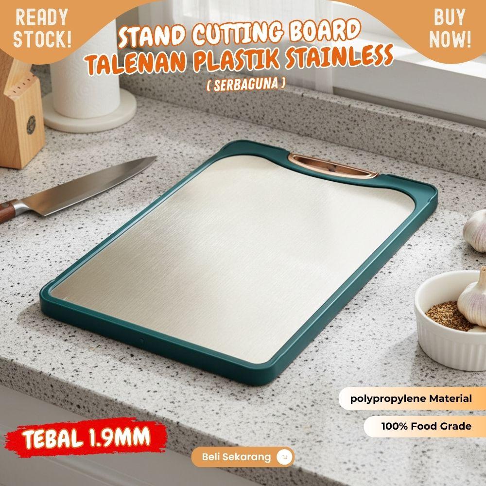 Talenan 2in1 stainless defrost Chopping Board higenis bisa berdiri ukuran besar - Image 2