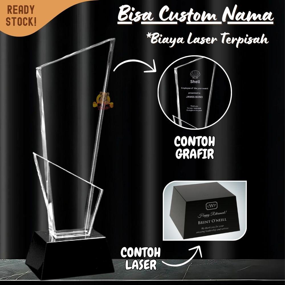 P36-L Plakat kristal 26cm Trophy Crystal kaca Piala award penghargaan premium - Image 6