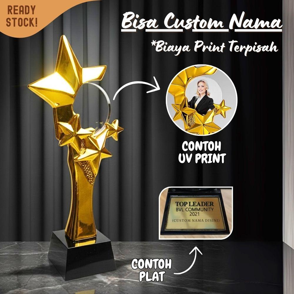 P607 Plakat kristal 28cm Trophy Crystal Piala penghargaan bentuk bintang - Image 4