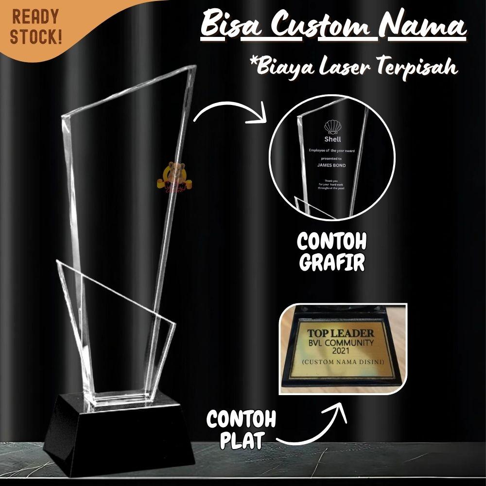 P36-L Plakat kristal 26cm Trophy Crystal kaca Piala award penghargaan premium - Image 5