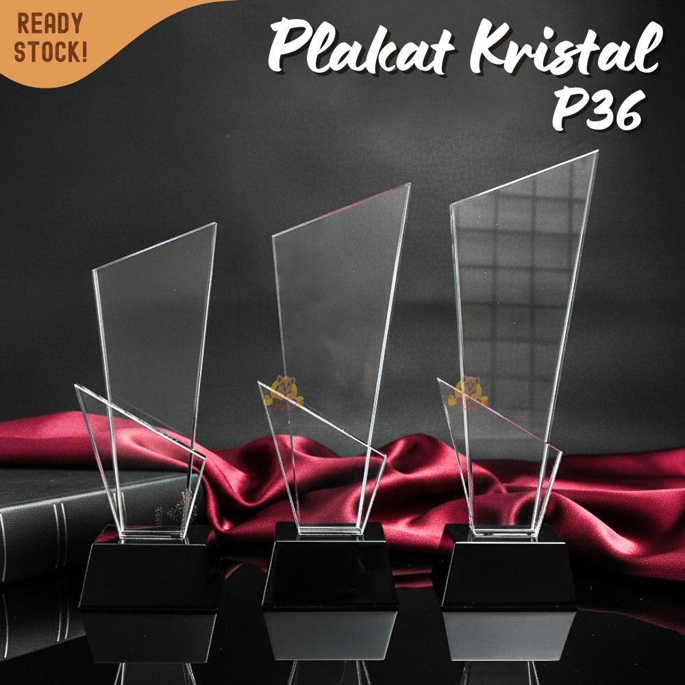 P36-M Plakat kristal 24cm Trophy Crystal kaca Piala award penghargaan premium - Image 3