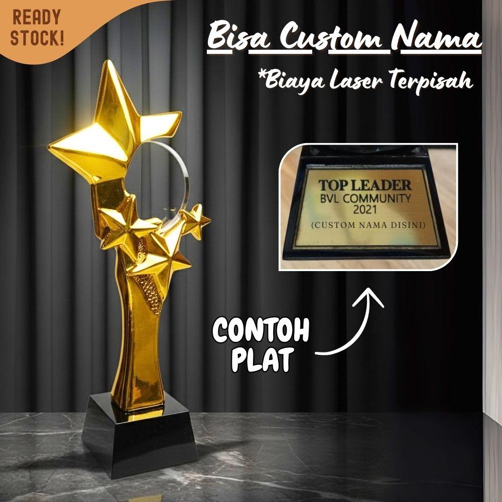 P607 Plakat kristal 28cm Trophy Crystal Piala penghargaan bentuk bintang - Image 7