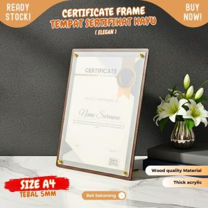 tempat sertifikat holder certificate penyimpanan ijazah ukuran A4 untuk di meja atau dinding