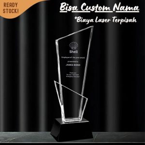 P36-L Plakat kristal 26cm Trophy Crystal kaca Piala award penghargaan premium
