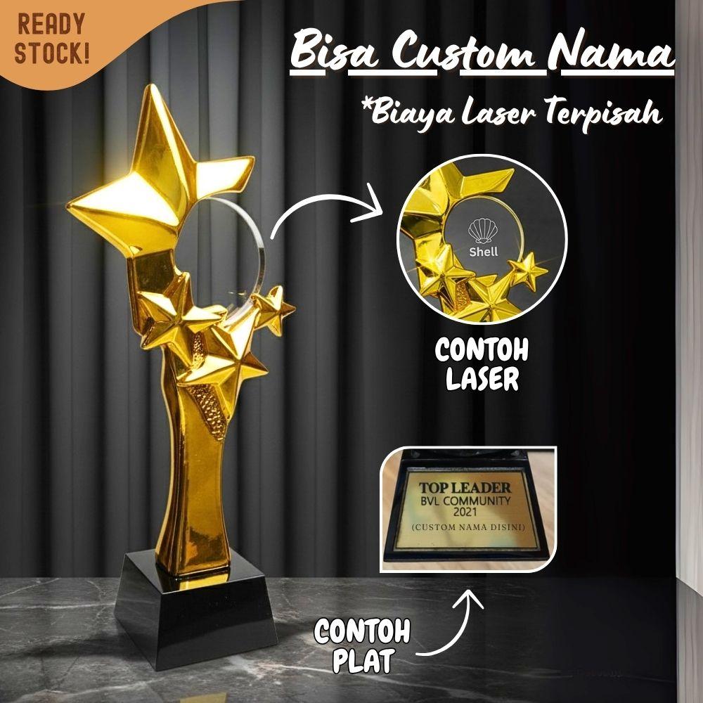 P607 Plakat kristal 28cm Trophy Crystal Piala penghargaan bentuk bintang - Image 6