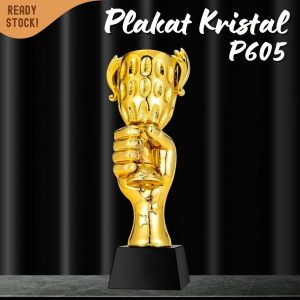 P606 Plakat kristal sepak bola soccer 28cm tinggi Crystal kaca Piala lomba